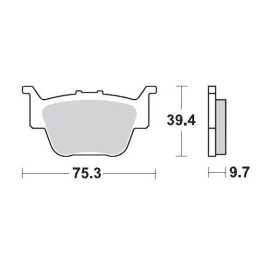 MOTO-MASTER Racing Brake Pads ATV Honda TRX 420-680 03-25