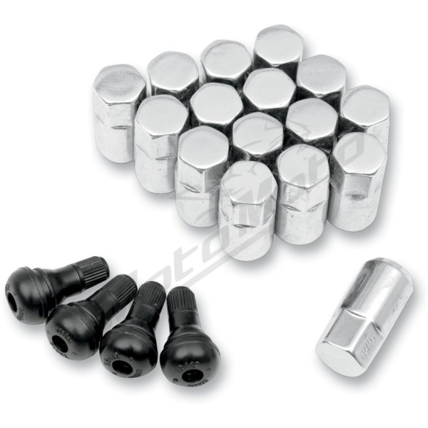 MOOSE OFFROAD FOUR WHEEL Replacement ATV/UTV Wheel Lug Nuts with Valve Stems Kawasaki / Yamaha 620-1000 94-22