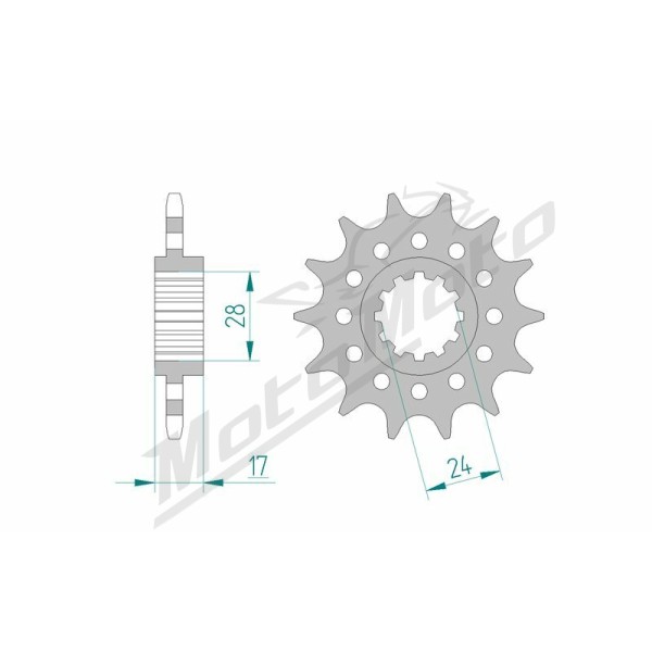 AFAM plieninė standartinė priekinė žvaigždutė 20511 - 520 14-15 dantukų HONDA CBR 600 F 1991-1996