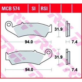 STABDŽIŲ TRINKELĖS TRW MCB574SI OFFROAD