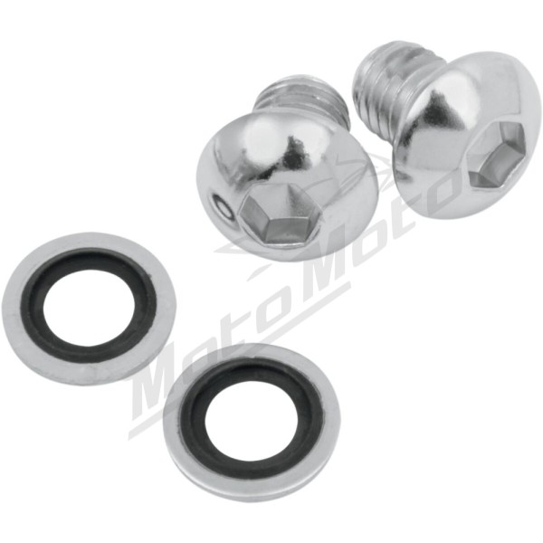 JAMES GASKET Fork Drain Screw Kit Harley Davidson 1200-1800cc 1977-2017