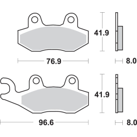SBS SI Offroad Sintered 611SI Brake Pads Cagiva / Can Am / CF Moto / Derbi / Husqvarna / Hyosung / Kawasaki / Suzuki / Yamaha 125-900cc 87-25