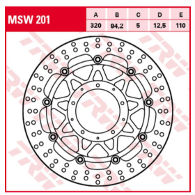 TRW Front Brake Disc HONDA VFR 1200F 10-16