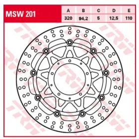 TRW Front Brake Disc HONDA VFR 1200F 10-16