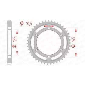 AFAM Steel Standard Rear Sprocket 530 38-46 teeth