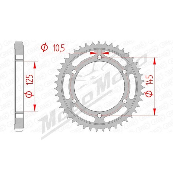 AFAM Steel Standard Rear Sprocket 530 38-46 teeth