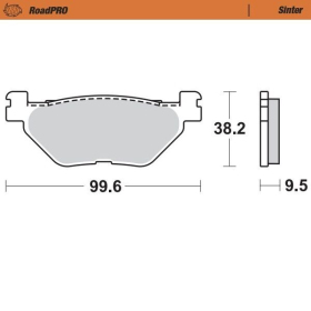 MOTO-MASTER Roadpro Rear Brake Pads Yamaha FJR / TDM / VMX / XT / XV / XVS 900-1900 01-22