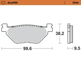 MOTO-MASTER Roadpro Rear Brake Pads Yamaha FJR / TDM / VMX / XT / XV / XVS 900-1900 01-22
