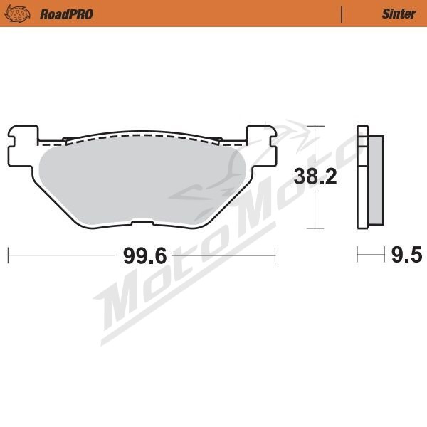 MOTO-MASTER Roadpro Rear Brake Pads Yamaha FJR / TDM / VMX / XT / XV / XVS 900-1900 01-22