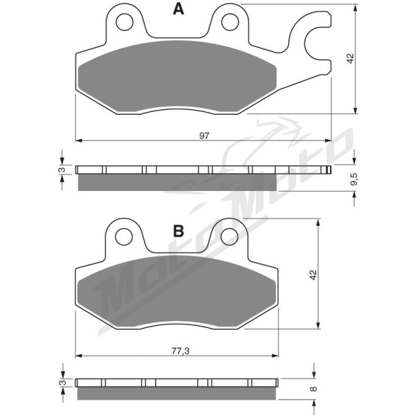 GOLDFREN Brake Pads 088 Ceramic Carbon S3 Cagiva / Suzuki / Triumph / Yamaha 500-1200cc 89-03