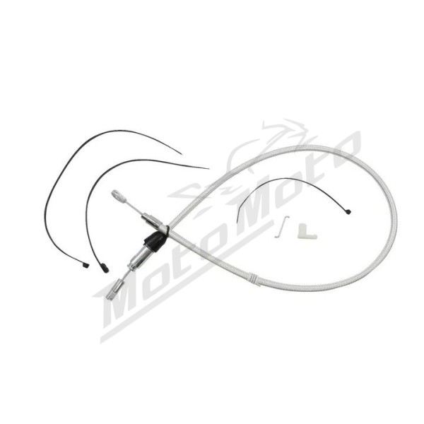 MAGNUM SHIELDING Chrome Quick Connect Upper Clutch Cable Harley Davidson FLFB / FLFBS / FLHTK / FLTRXSE / FXBB 1750/1977 18-24 89cm