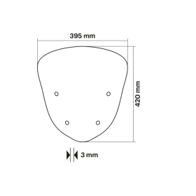 Windscreen MALOSSI Sport Gilera GP 800 07-11 H2O 4T