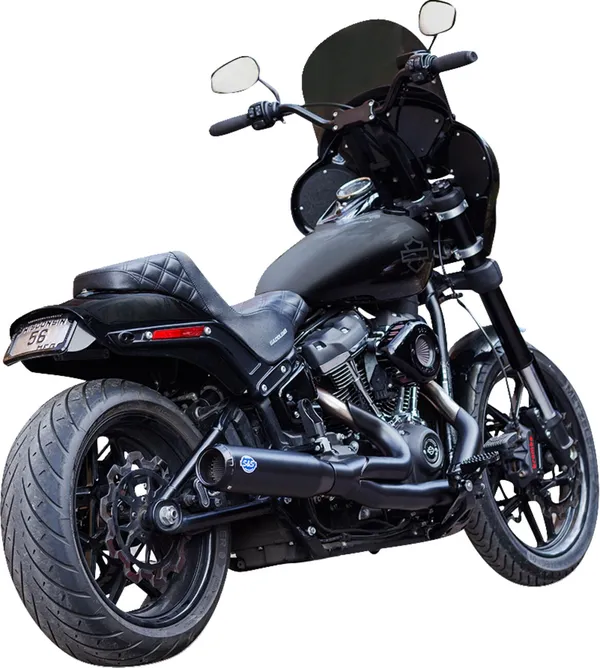 S&S CYCLE 2-into-1 Qualifier Exhaust System Harley Davidson FLDE / FLFB / FLFBS / FLHC / FLHCS 1750-1923cc 18-23