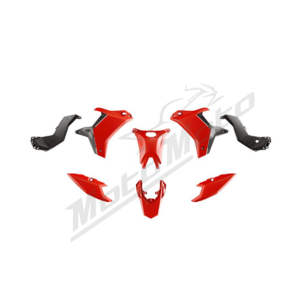Racetech Plastic Set YAMAHA TENERE 700 25-26 Black/Red