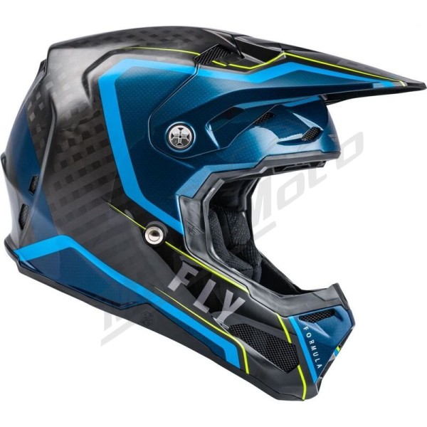 FLY RACING Formula Carbon Axon Helmet Black/Blue  XL