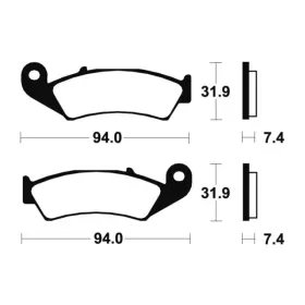 TECNIUM Street Organic Brake pads MA103 Honda CRM / NX / XR 75-250cc 88-95