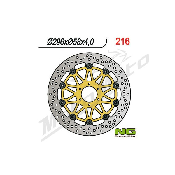 NG BRAKES Front Floating Brake Disc 296mm Honda CBR / VFR 400-1000cc 87-06