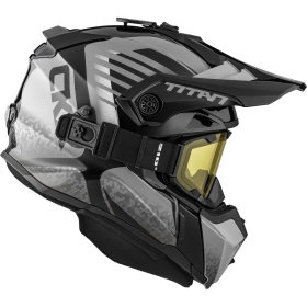 Motocross helmet + goggles CKX TITAN Avid Grey