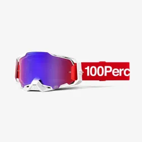 100% goggles model armega corbin MIRROR BLUE/RED LENS