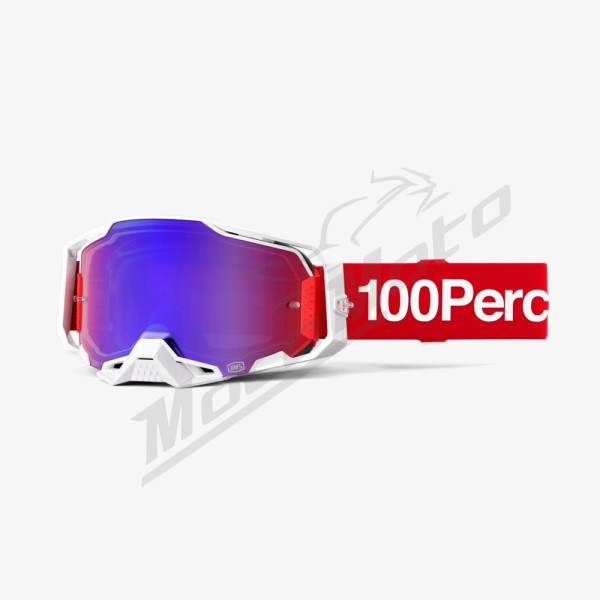100% goggles model armega corbin MIRROR BLUE/RED LENS