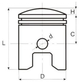 PISTON KIT FOR GY6 PIN Ø15 / Ø58,50