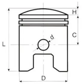 PISTON KIT FOR GY6 PIN Ø15 / Ø58,50