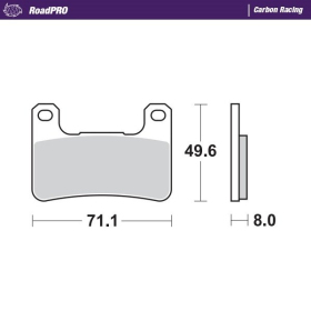 MOTO-MASTER Carbon Racing Front Brake Pads Kawasaki / Suzuki 900-1800 04-26 