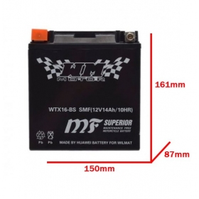 Akumuliatorius WTX16-BS / YTX16-BS SMF 12V / 14Ah