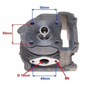 Cylinder head GY6 50cc 4T 39mm 139QMB