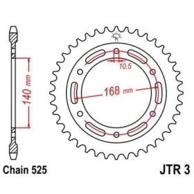 Rear sprocket JTR3 Black