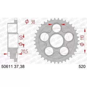 AFAM plieninė standartinė galinė žvaigždė 520 38 dantukų DUCATI 748cc 95-00