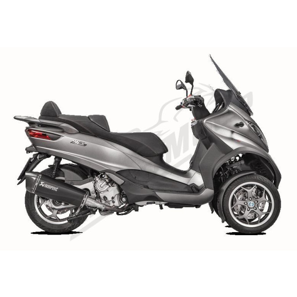 AKRAPOVIC Slip-On Nerūdijančio plieno / anglies pluošto duslintuvas Piaggio MP3 500 10-20
