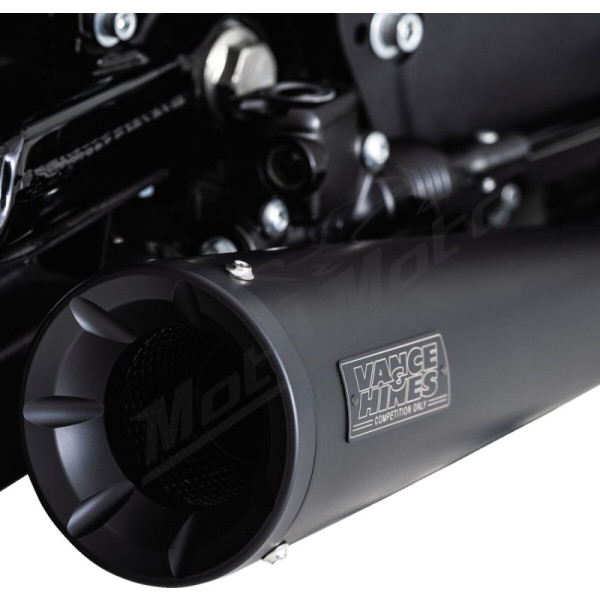 VANCE & HINES Upsweep 2-into-1 Exhaust System Black Harley Davidson XL 883-1200cc 04-13