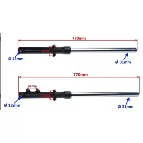 Front shock absorbers JUNAK 125 / 904 / TORQ DEVIL / ZNEN F31 50-125cc 4T 2pcs