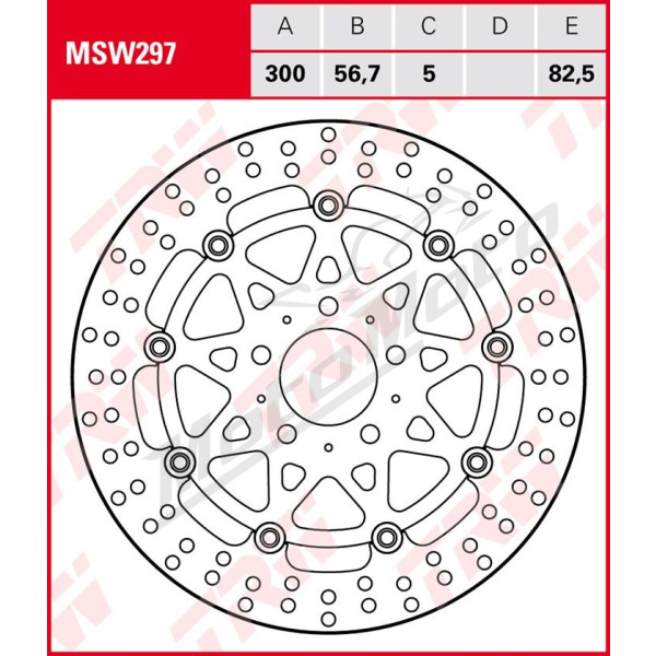 TRW Round Floating Front Brake Rotor BMW R18 ABS 21-25