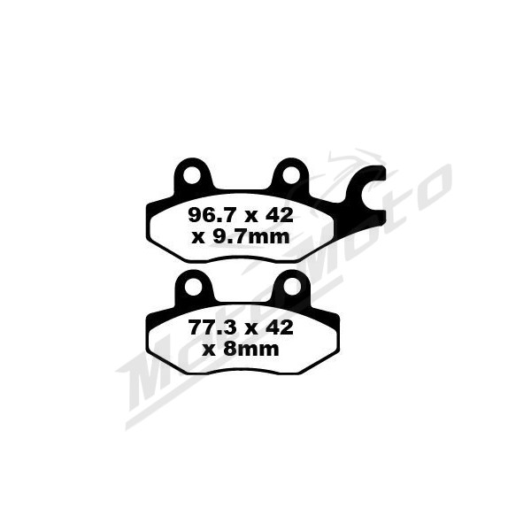 EBC R Series Heavy Duty Sindered Brake Pads YAMAHA XTZ 750 89-95 / SUZUKI DR 800 91-97 / CAN AM RALLY 200 05-07