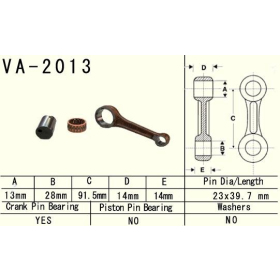 VESRAH Connecting rod Yamaha YFM 80 85-08