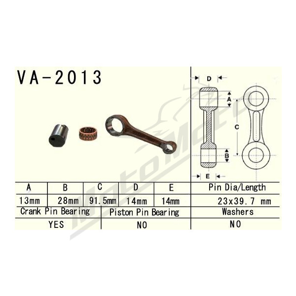 VESRAH Connecting rod Yamaha YFM 80 85-08