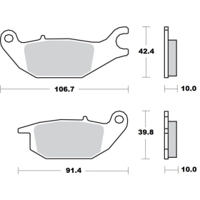 MOTO-MASTER Ceramic Brake Pads 10,0mm CF Moto / Honda 125 01-24