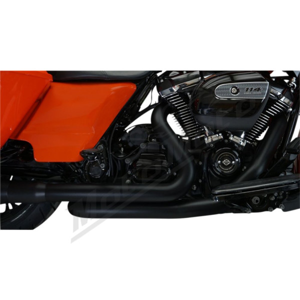 KHROME WERKS Aggressor 2-into-2 Crossover Headers with Heat Shields Harley Davidson FLHR / FLHRC / FLHRXS 1750-1977cc 17-25