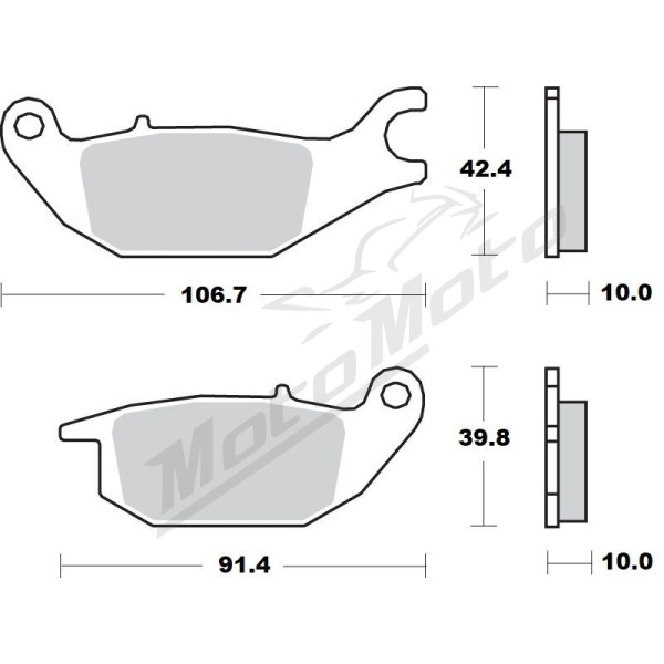 MOTO-MASTER Ceramic Brake Pads 10,0mm CF Moto / Honda 125 01-24