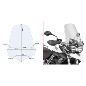 Givi D6401KIT stiklo 6401DT montavimo rinkinys