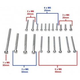 Bolt set M5 / M6 / M8 21pcs