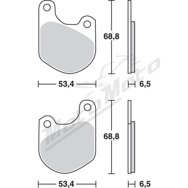 TRW All Round Sintered Metal Brake Pads Harley Davidson FX / FXS / FXE / FXS / XLH / XLS / XLX 1000-1340cc 74-85