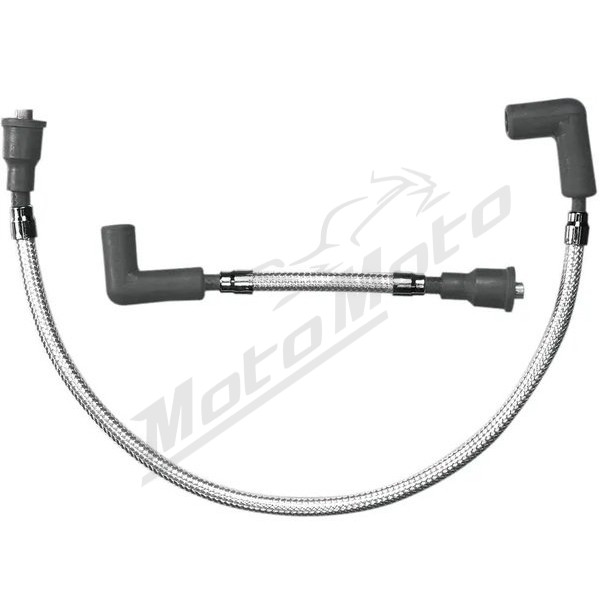MAGNUM SHIELDING Spark Plug Wires Chrome Harley Davidson FLS / FLSTCI / FLSTF / FLSTN / FXSTB / FXSTS 1450/1800 00-17