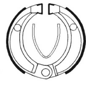 TECNIUM Būgninių Stabdžių Trinkelės BA043 Honda / Polaris 80-90cc 85-15