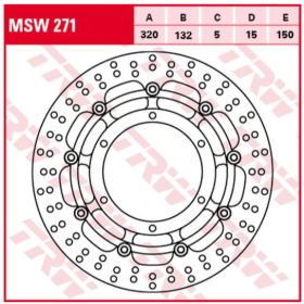 TRW Front Brake Disc Yamaha XT 660 X 2004-2016