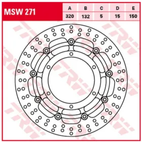 TRW Front Brake Disc Yamaha XT 660 X 2004-2016