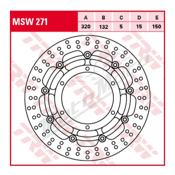 TRW Front Brake Disc Yamaha XT 660 X 2004-2016