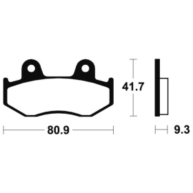 TECNIUM Maxi Scooter Sintered Metal Brake pads MSS209 Honda / Suzuki 110-400cc 94-12